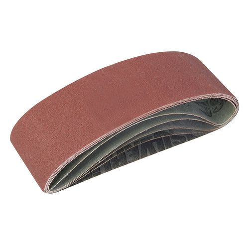 Silverline Assorted Grit 75 x 533mm Sanding Belts (5pk)
