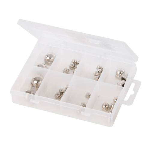 Silverline 40pc Domehead Nuts Pack (M4 - M12)