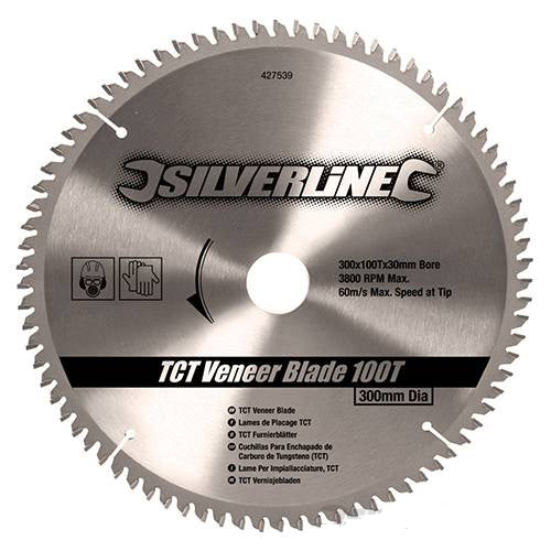 Silverline 12'' (300mm) TCT Veneer Blade (100 Teeth)