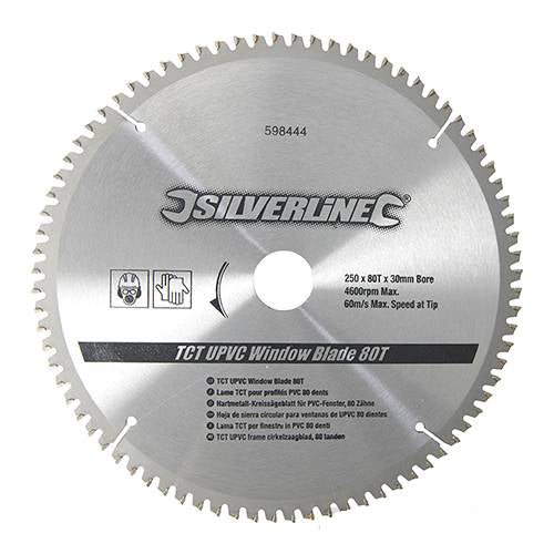 Silverline 10'' 250mm uPVC Saw Blade (80 Teeth)