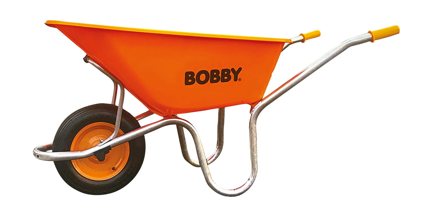 Bobby 100L Heavy Duty Plastic Hi-Viz Orange Wheelbarrow