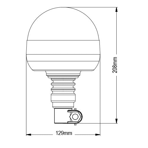 12/ 24v Compact LED Flexi Pole Mount Beacon (3 Patterns)