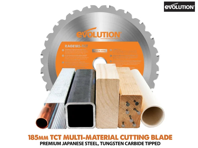Evolution S185 Evolution 185mm R185CCS 1,600w Circular Saw (230v) — Mallow Tools