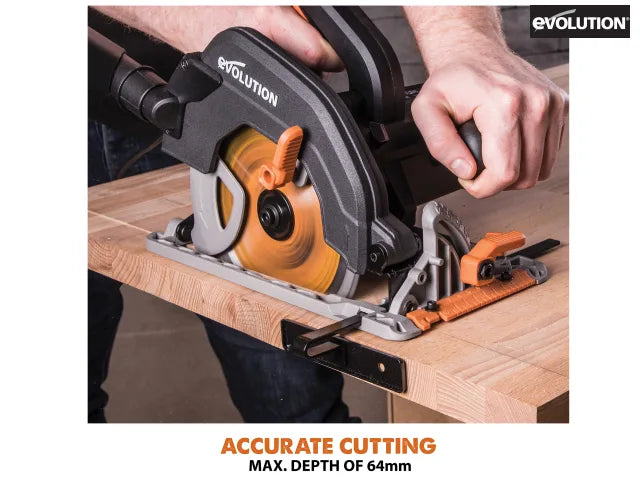 Evolution S185 Evolution 185mm R185CCS 1,600w Circular Saw (230v) — Mallow Tools