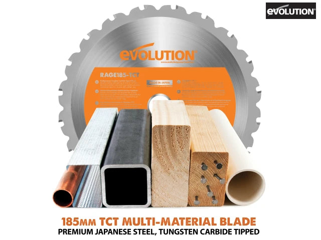 Evolution 185mm R185CCSX Circular Track Saw Kit (230v)