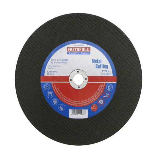 Faithfull 300 x 3.5 x 20mm Metal Con Saw Disc