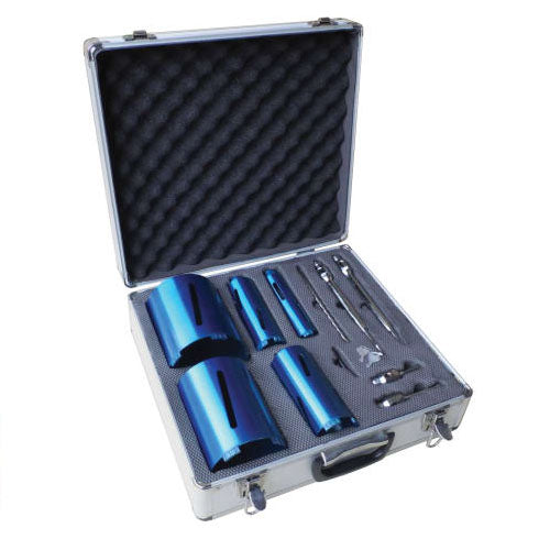 Faithfull 11pc Diamond Core Drill Kit & Case (38 - 127mm)