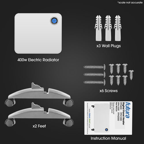 Futura 400w Slim 24/7 Digital Timer Bathroom Panel Heater