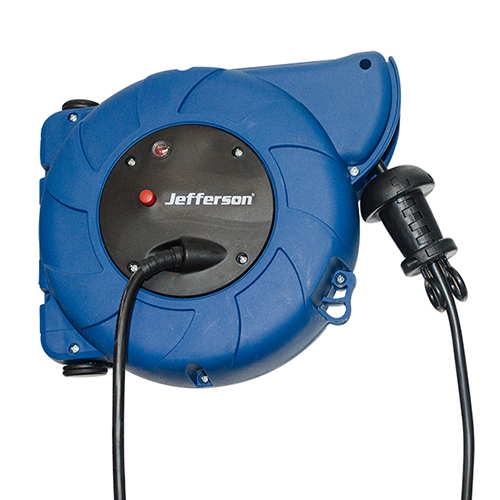 Jefferson 1500w Wall Mounted Retracting Cable Reel (10M)