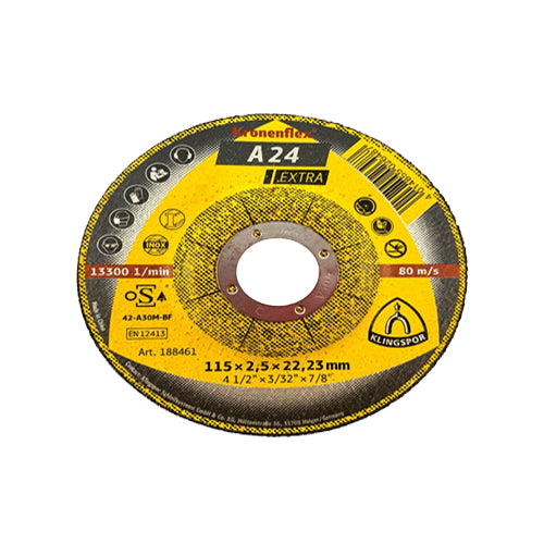 Klingspor A24 Extra 115 x 2.5 x 22mm Metal Cutting Disc