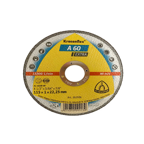Klingspor A60 Extra 115 x 1mm Stainless Steel Cutting Disc