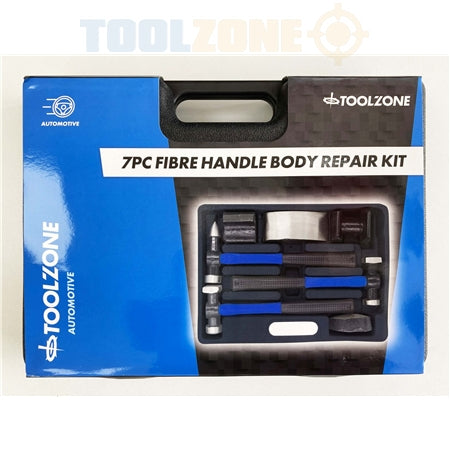 Toolzone 7pc Fibre Body Hammer Panel Beating Repair Kit