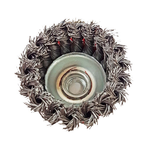 Toolzone 75mm Twist Knot Wire Cup Brush (M14 Thread)