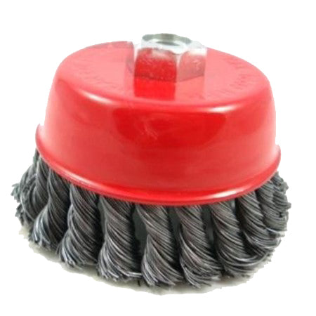 Toolzone 100mm Twist Knot Wire Cup Brush (M14 Thread)