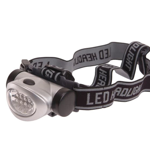 Lighthouse 3 Function Silver 8 LED Head Light