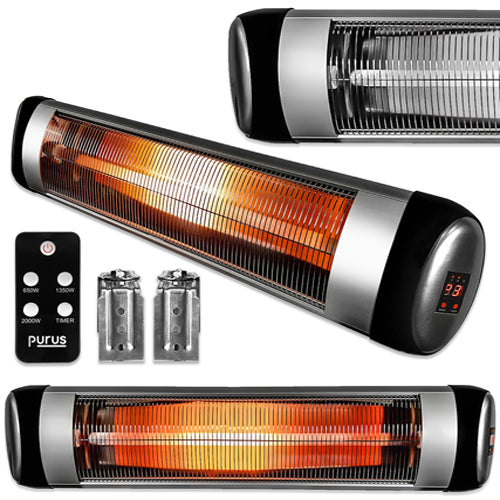 Purus 2500w Deluxe Wall Mounted Electric Infrared Heater