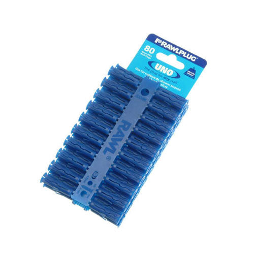 Rawlplug 8mm x 32mm Blue Uno Wall Plugs (80pk)