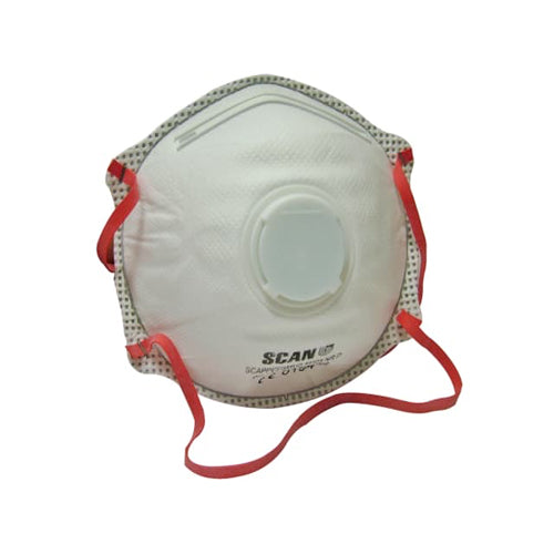 Scan Moulded Disposable Mask Valved FFP3 Protection (2 Pack)