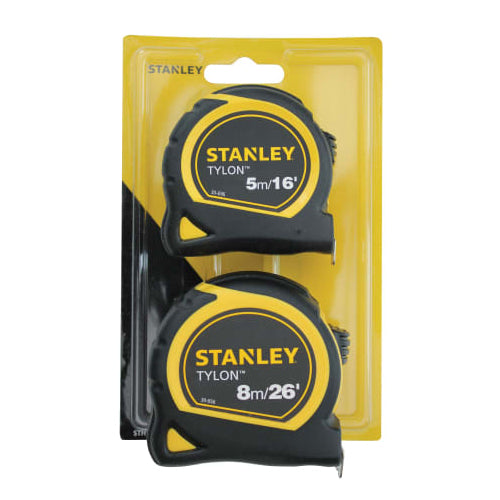 Stanley 5M & 8M Twin Pack Tylon Measuring Tapes