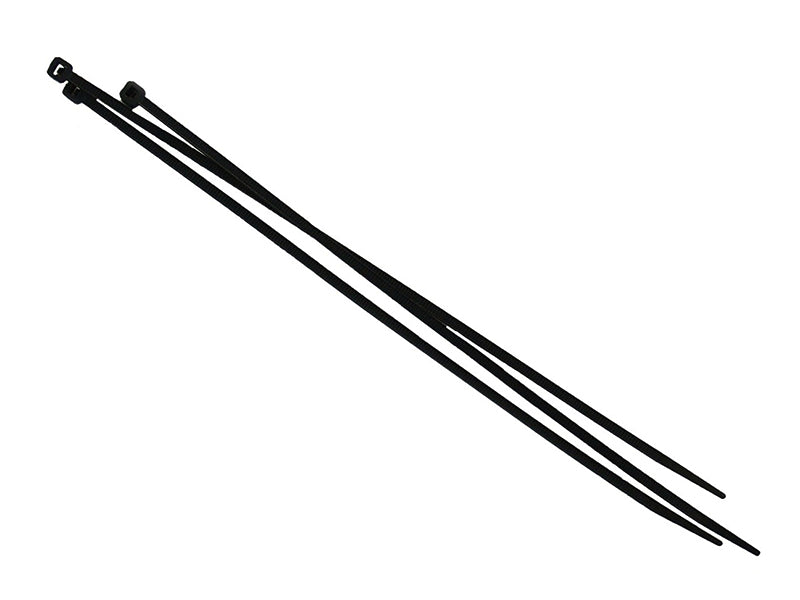 Faithfull 250 x 4.8mm Black Cable Ties (100pk)