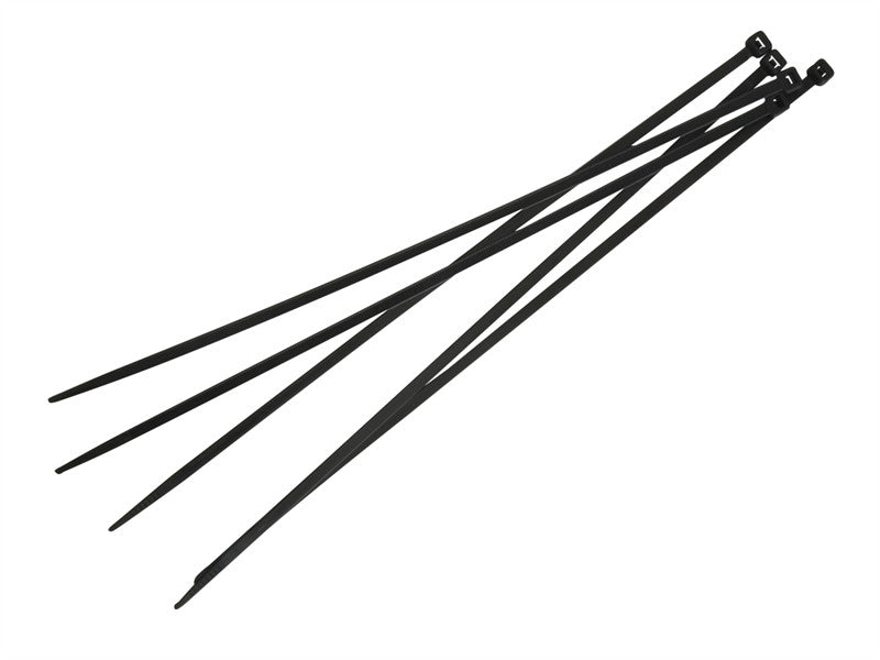 Faithfull 300 x 4.8mm Black Cable Ties (100pk)